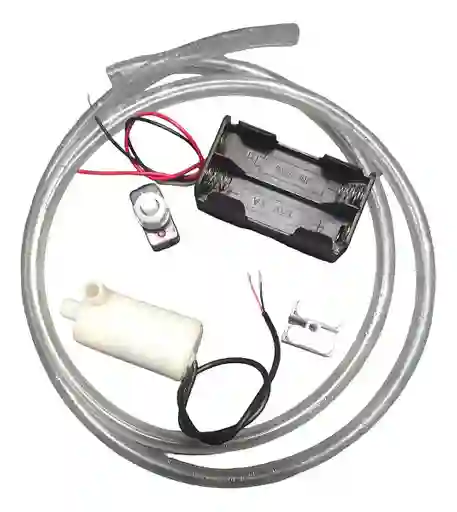 Mini Bomba De Agua + Portapilas + Manguera + Switch Conector