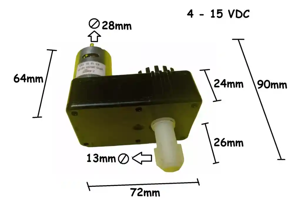 Motorreductor 3 Kg Motor De Fuerza 4-15 Vdc
