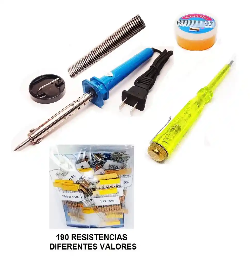 Destornillador Resistencias Cautin Base Resina Y Soldadura