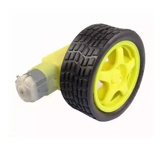 Motorreductor 3v 9v Con Llanta 65mm Motor Caja Reductora