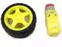 Motorreductor 3v 9v Con Llanta 65mm Motor Caja Reductora