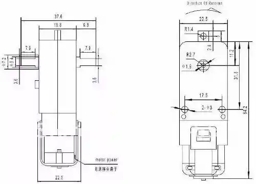Motor Reductor 3v-9v 5v Dc Caja Reductora Carro Arduino