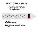 Multitoma Electrica 6 Salidas Cable 60 Centimetros 6 Tomas