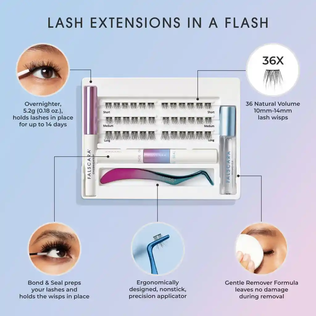 Kit De Pestañas Falscara Lengthening Wisps 36 Wisps