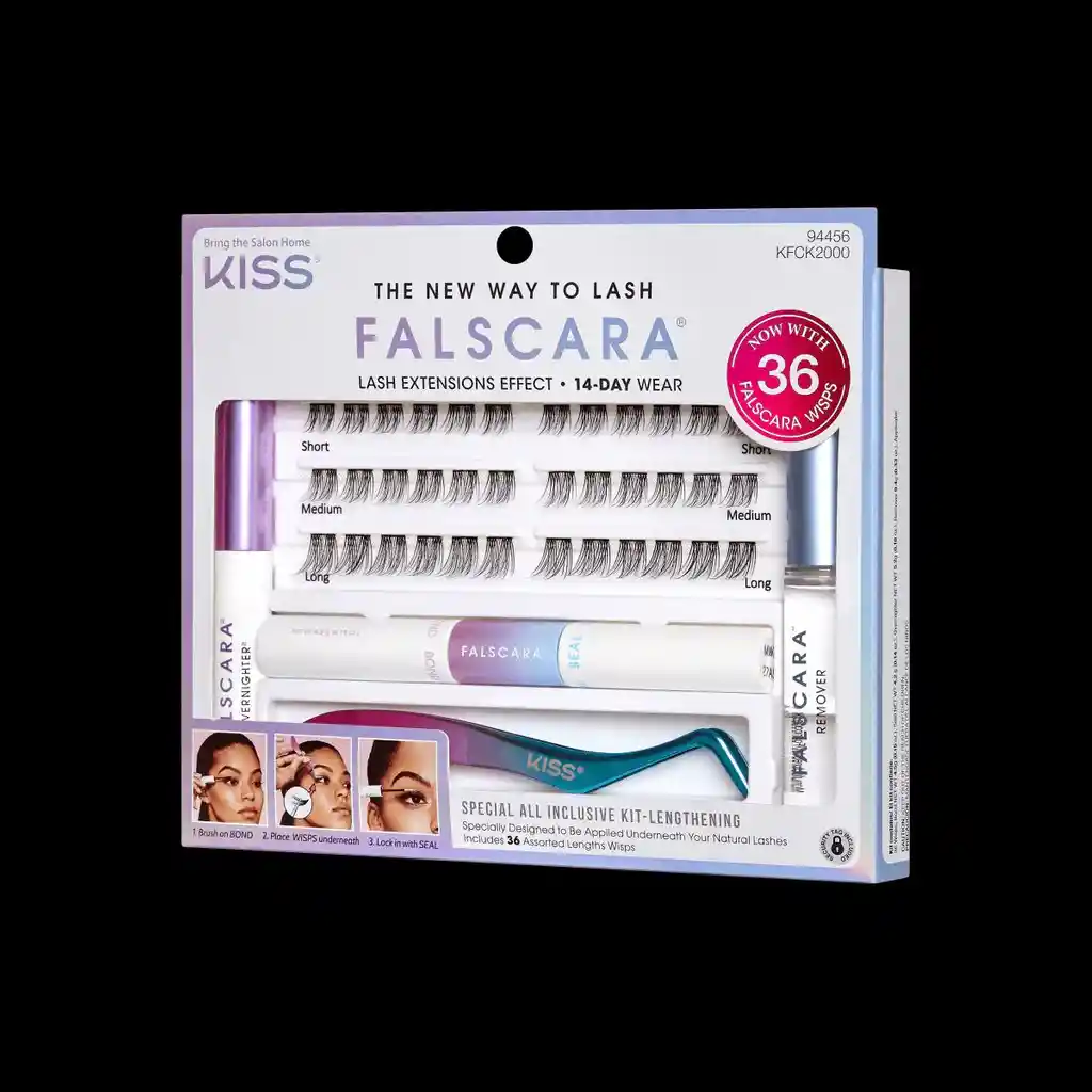 Kit De Pestañas Falscara Lengthening Wisps 36 Wisps