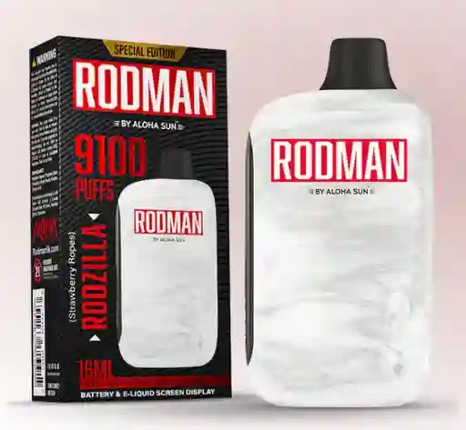 Vape Rodman 9100 Puff 5% Rodzilla (strawberry Ropes)