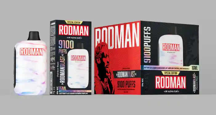 Vape Rodman 9100 Pf 5% Rodmanblast (rainbow Candy)