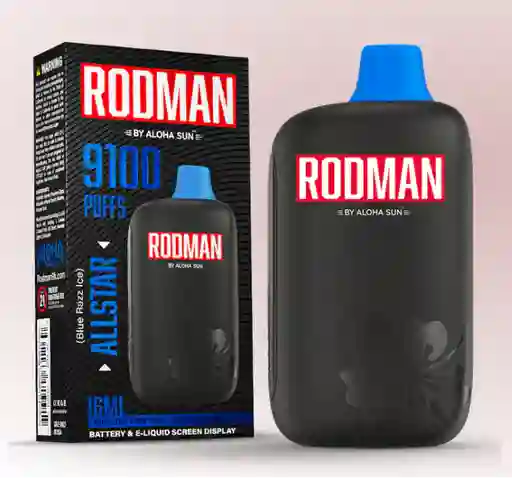 Vapes Rodman 9100 Puff 5% All Star (blue Razz)