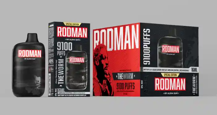 Vapes Rodman 9100 Puff 5% The Worm (sour Gummy Worm Ice)