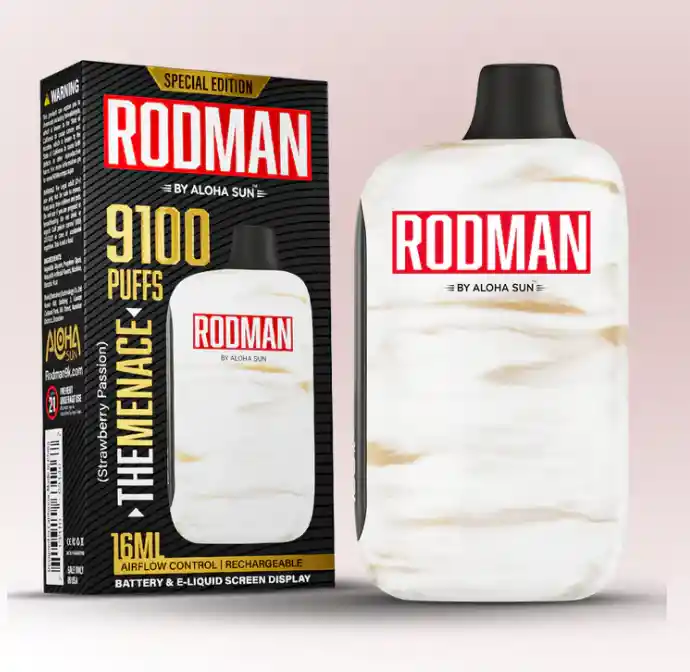 Vaporizador Rodman 9100 Puff 5% The Menace (strawberry Passion)