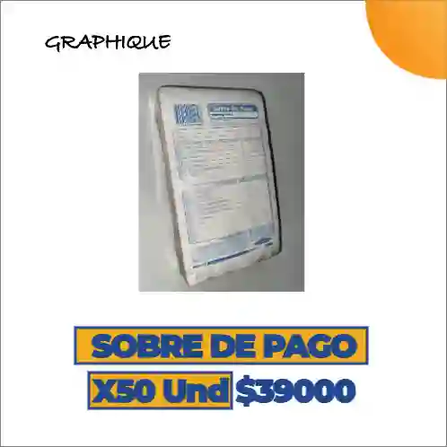 Sobre De Pago X50 Unidades