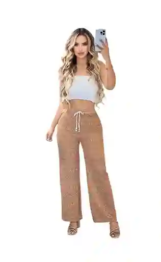 Pantalón Palazzo Encaje (ojalillo) Con Short