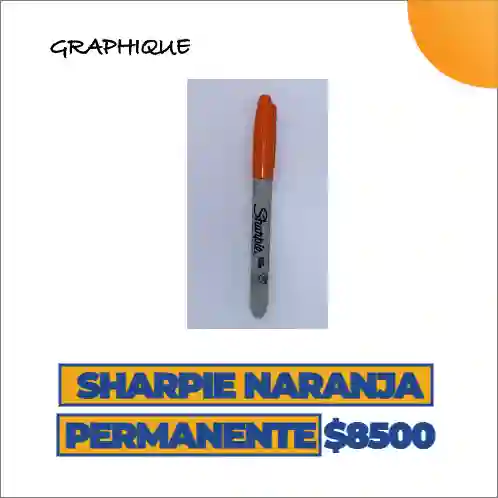 Marcador Plumon Sharpie Naranja Permanente
