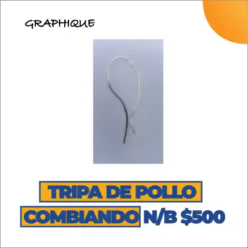 Tripa De Pollo O Cola De Ratón Combinado Negro Blanco Gris Metro