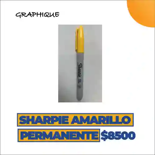 Marcador Plumon Sharpie Amarillo Permanente