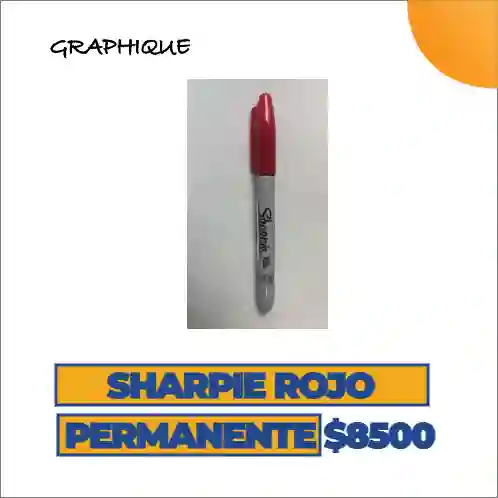 Marcador Plumon Sharpie Rojo Permanente