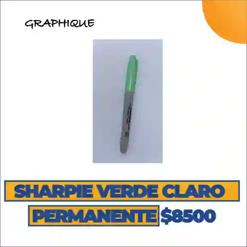 Marcador Plumon Sharpie Verde Claro Permanente