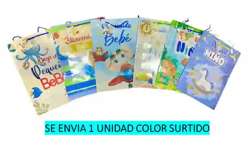 Bolsa De Regalo Para Bebe Niño Jumbo Diseños Surtidos Primavera 45 X 33 Cm