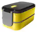 Fiambrera Porta Comidas 2 Niveles Amarillo Contenedor Alimentos Innovo Home