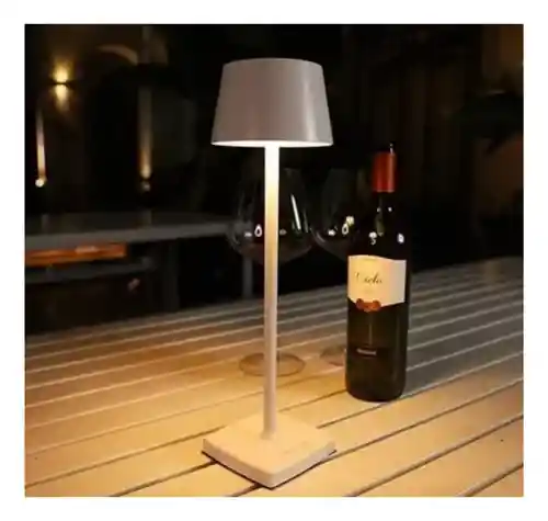 Lampara Led Elegante Mesa Tactil Tonos Innovo Led Recargable Blanca