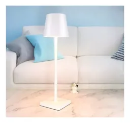 Lampara Led Elegante Mesa Tactil Tonos Innovo Led Recargable Blanca