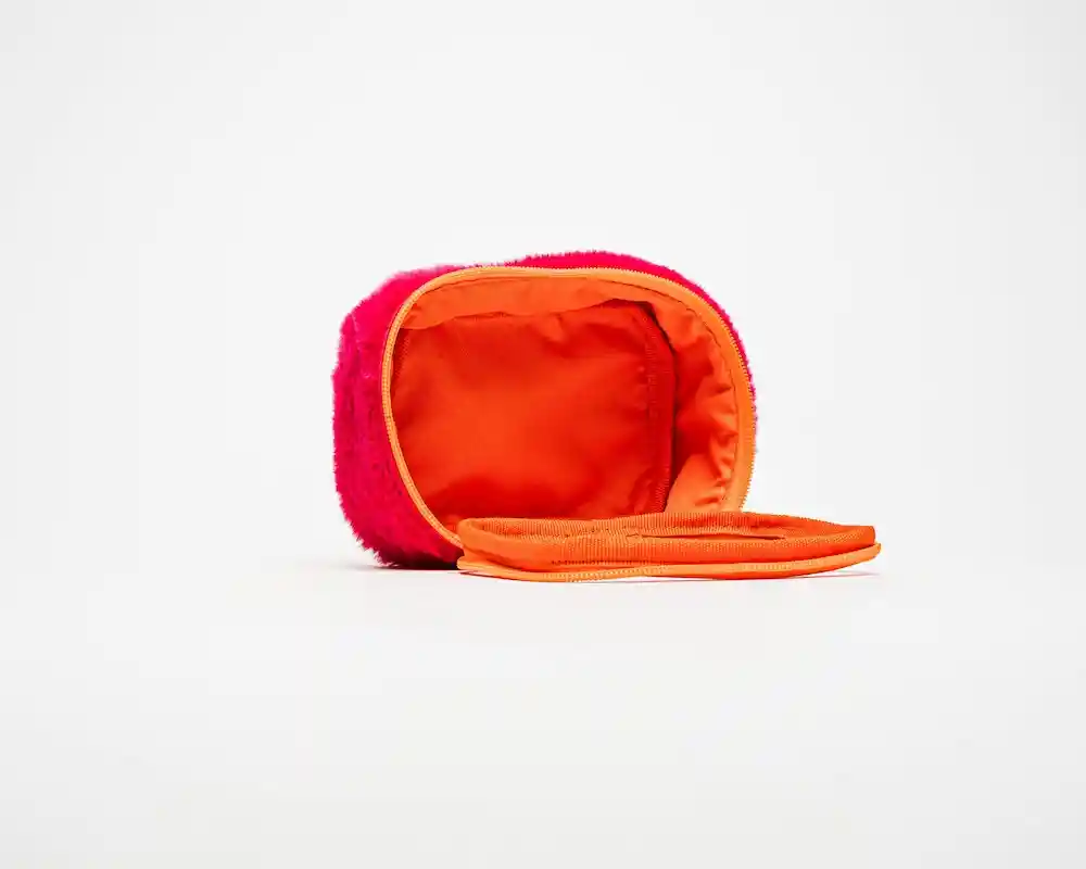 Cosmetiquera Glassy Bag S Fur Fucsia