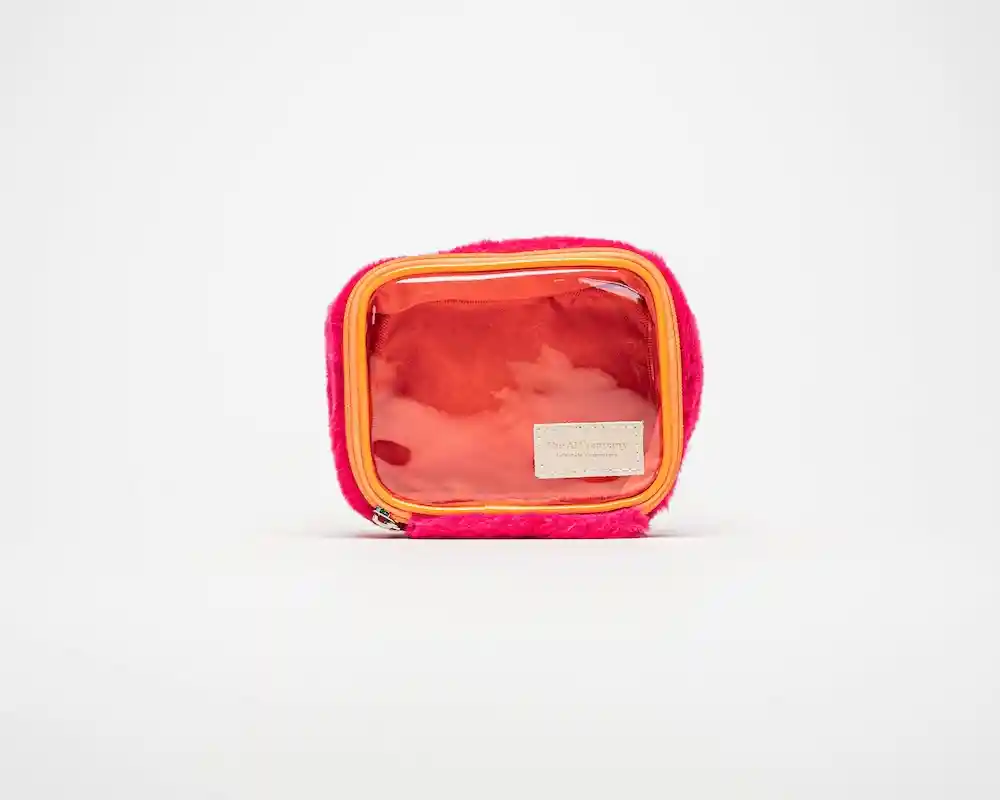 Cosmetiquera Glassy Bag S Fur Fucsia