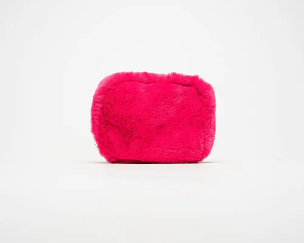 Cosmetiquera Glassy Bag S Fur Fucsia