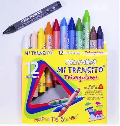 Crayones Triangular Mi Trensito X 12 Unidades