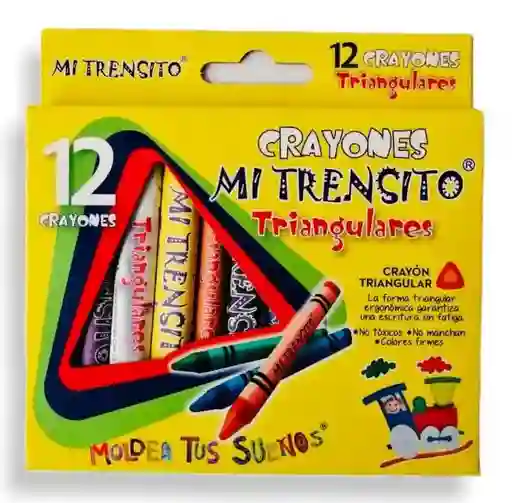 Crayones Triangular Mi Trensito X 12 Unidades