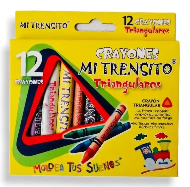Crayones Triangular Mi Trensito X 12 Unidades