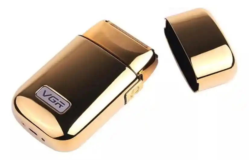 Maquina Afeitadora Vgr V-398 Profesiona Foil Shaver Recargable Color Dorado 110v
