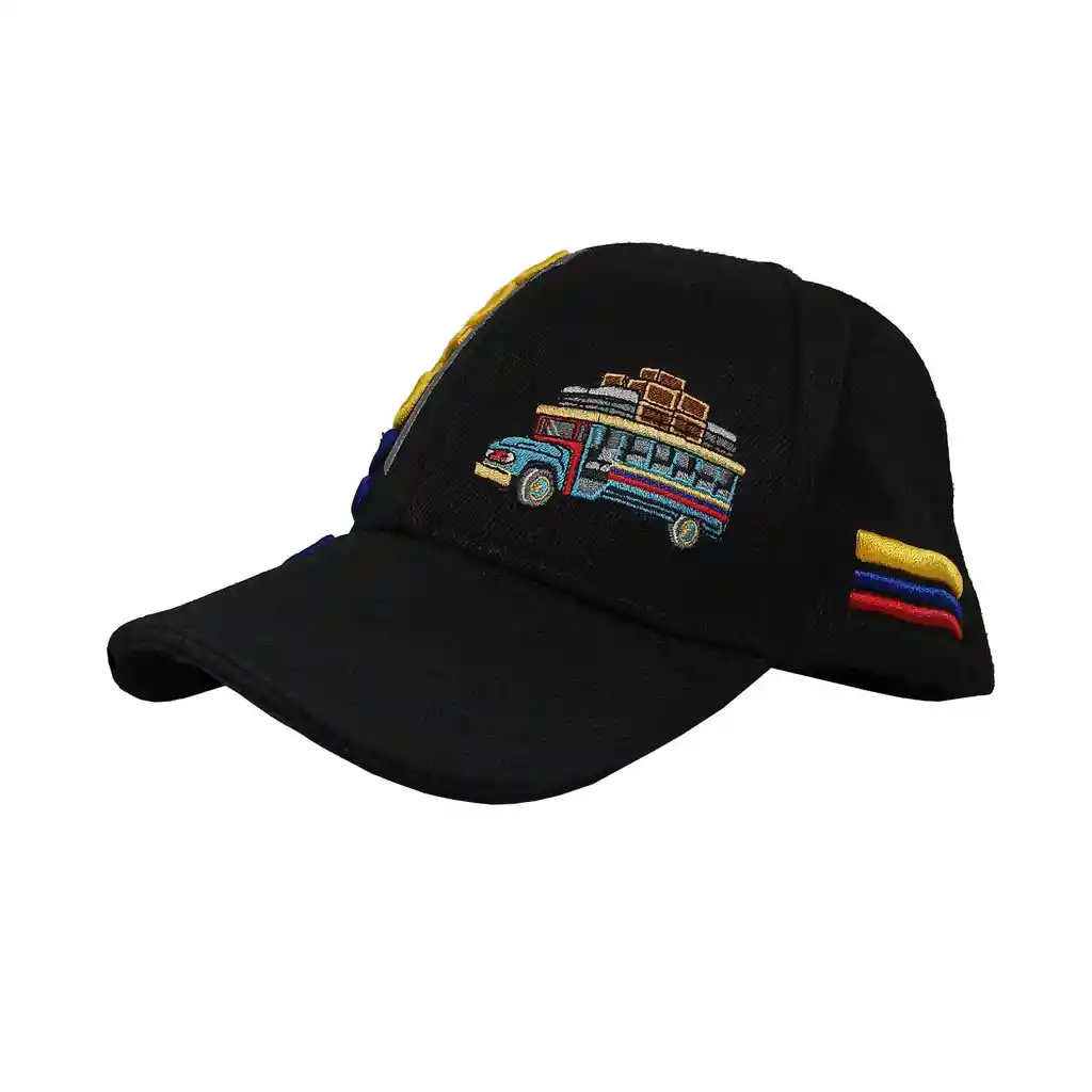 Gorra Colombia Cachucha Seleccion Golf Beisbol Hombre Mujer Negro Chiva3