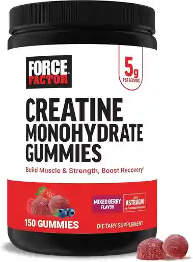Gomitas De Monohidrato Creatina Force Factor Sabor A Frutos Rojos