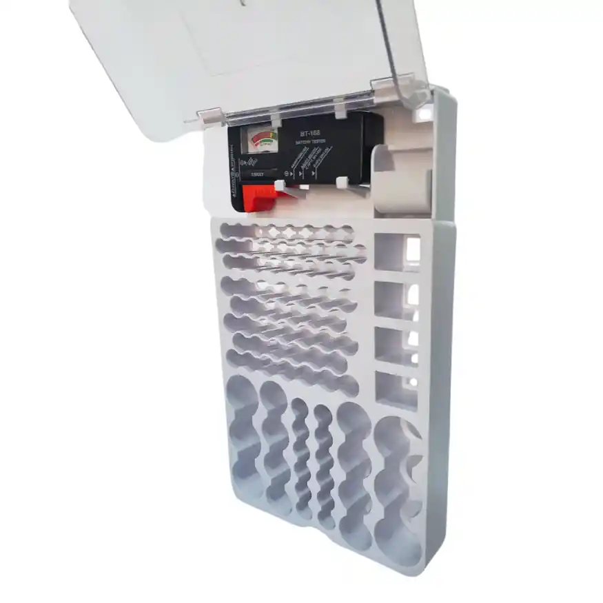Organizador Para 93 Baterías Con Probador Análogo