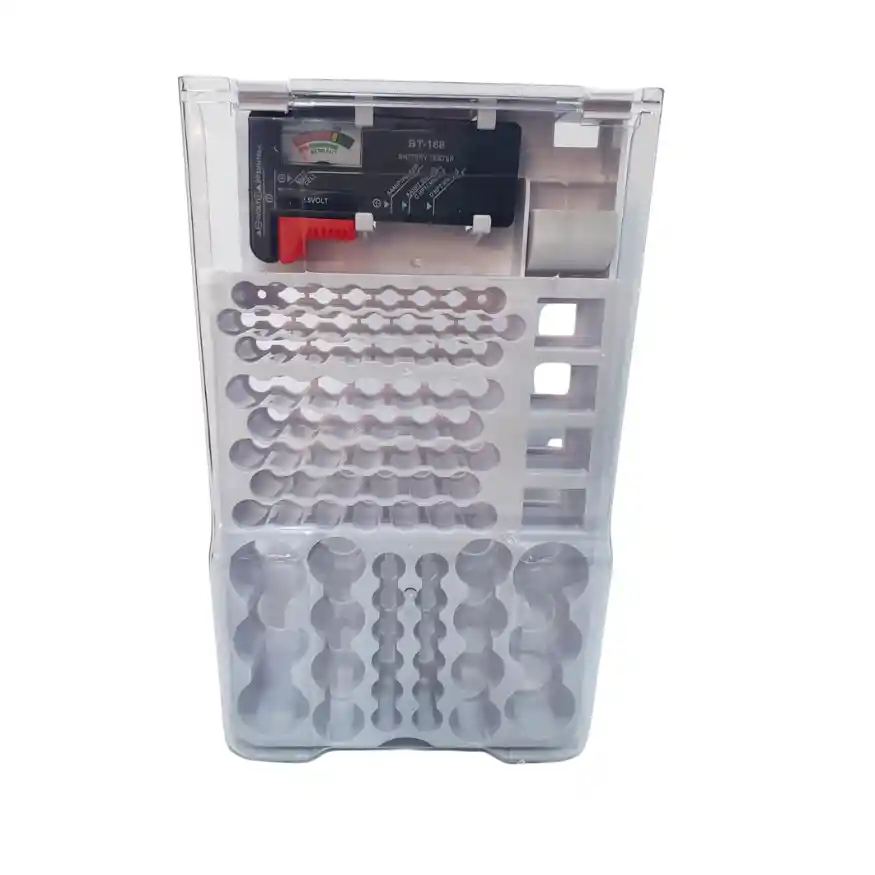 Organizador Para 93 Baterías Con Probador Análogo