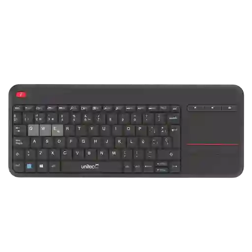 Teclado Para Pc Bluetooth + Receptor / Touchpad Integrado / Unitec W001