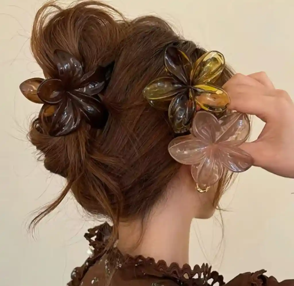Pinza Cabello Flor Cristal Surtida