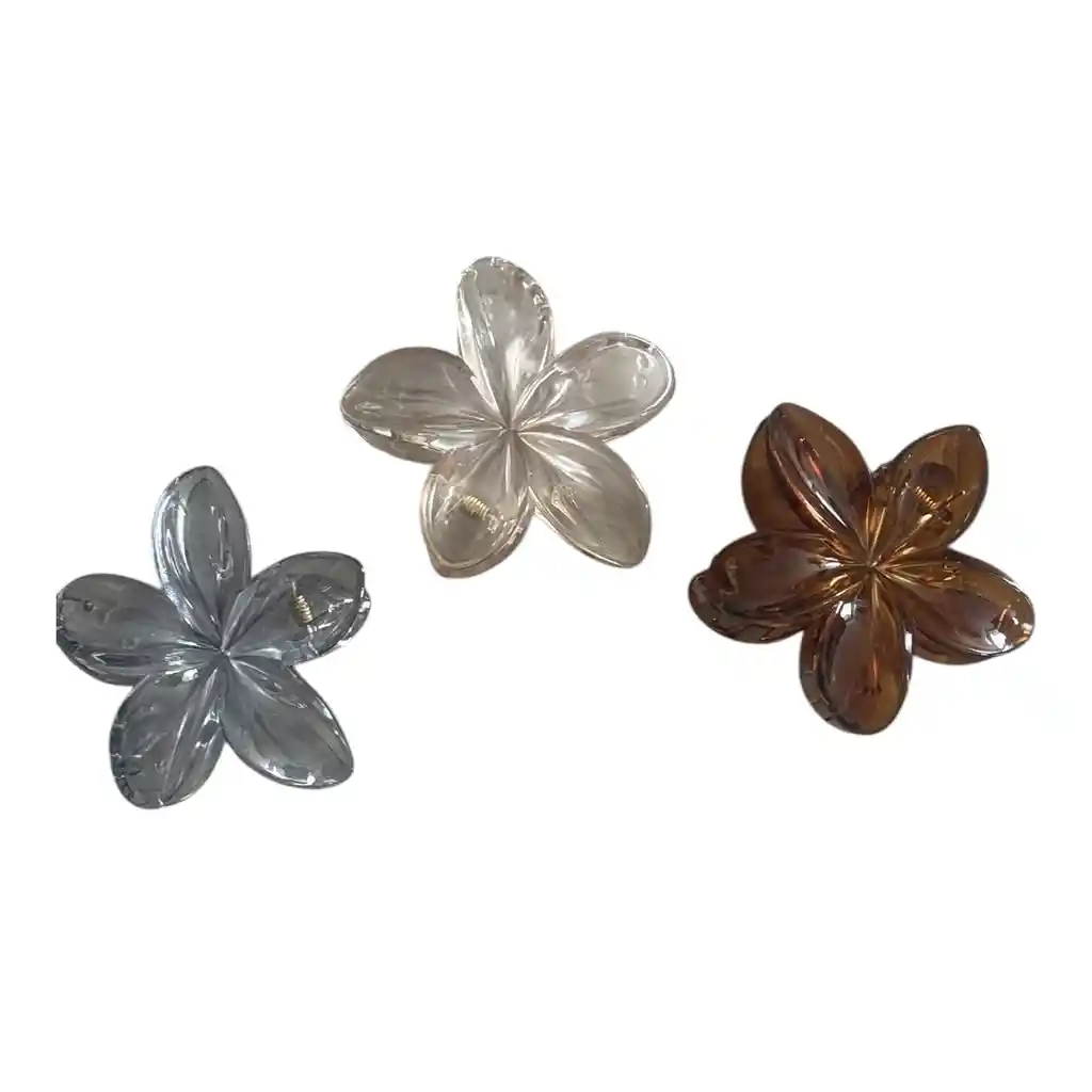 Pinza Cabello Flor Cristal Surtida