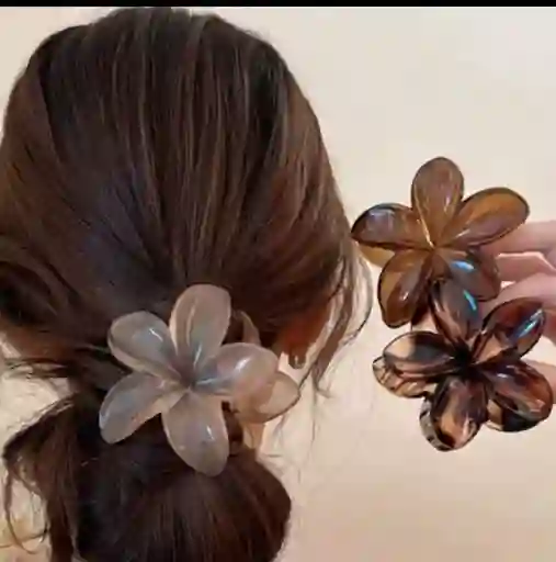 Pinza Cabello Flor Cristal Surtida
