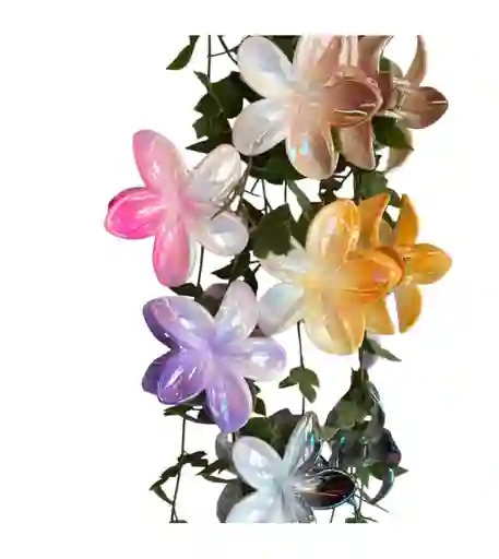 Pinza Cabello Flor Degrade Tornasol Surtida