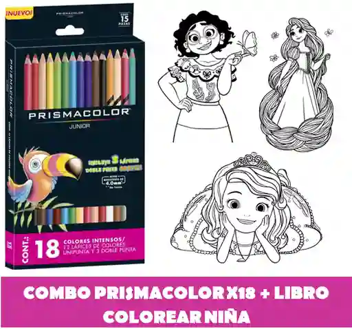 Colores Prismacolor +libro Colorear Niña