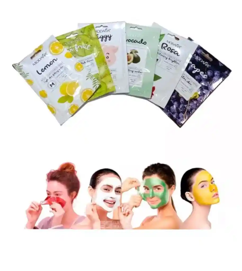 Pack De 12 Mascarillas Faciales Velo Surtida