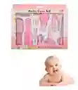 Kit Aseo Para Bebe Rosado Estuche Manicure X10 Baby Shower