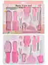 Kit Aseo Para Bebe Rosado Estuche Manicure X10 Baby Shower