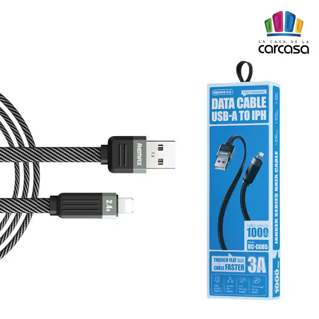 Cable De Datos Iphone Remax Jankerrc-c085 A-l
