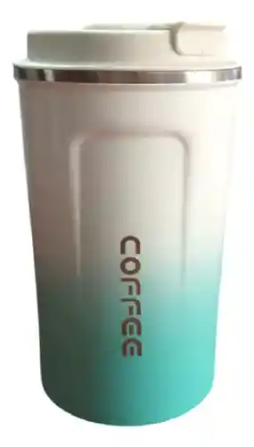 Vaso Termico Digital Indicador Temperatura Led Blanco Mix Green Cofee