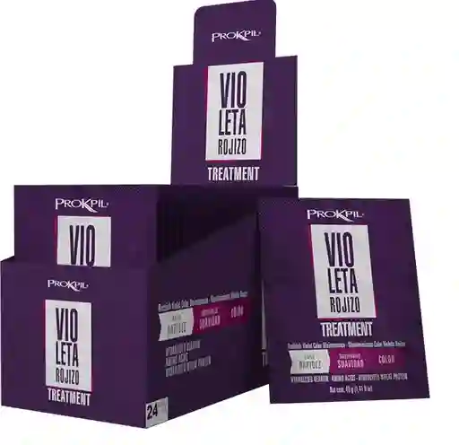 Matizante En Sobre Para El Tratamiento Del Cabello Color Violeta Rojizo - Prokpil 40gr