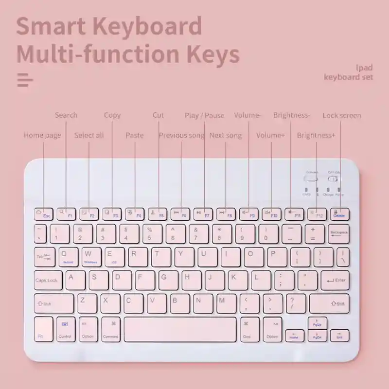 Kit Teclado + Raton Inalambrico Recargable Bluetooth
