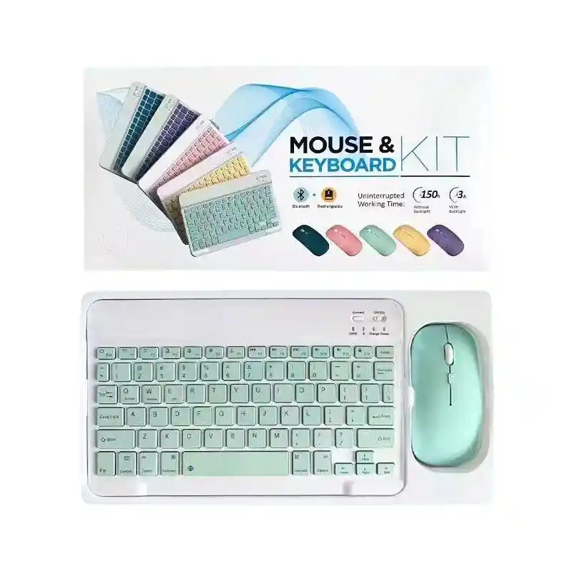 Kit Teclado + Raton Inalambrico Recargable Bluetooth